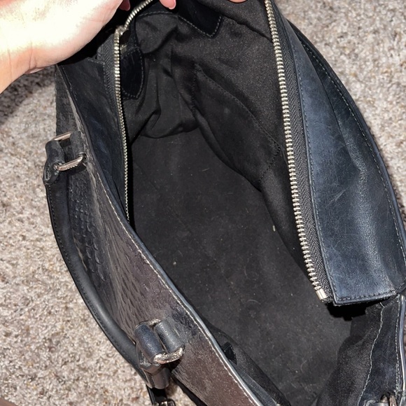 Coach Embossed Crocodile Glitter Satchel - Picture 6 of 6